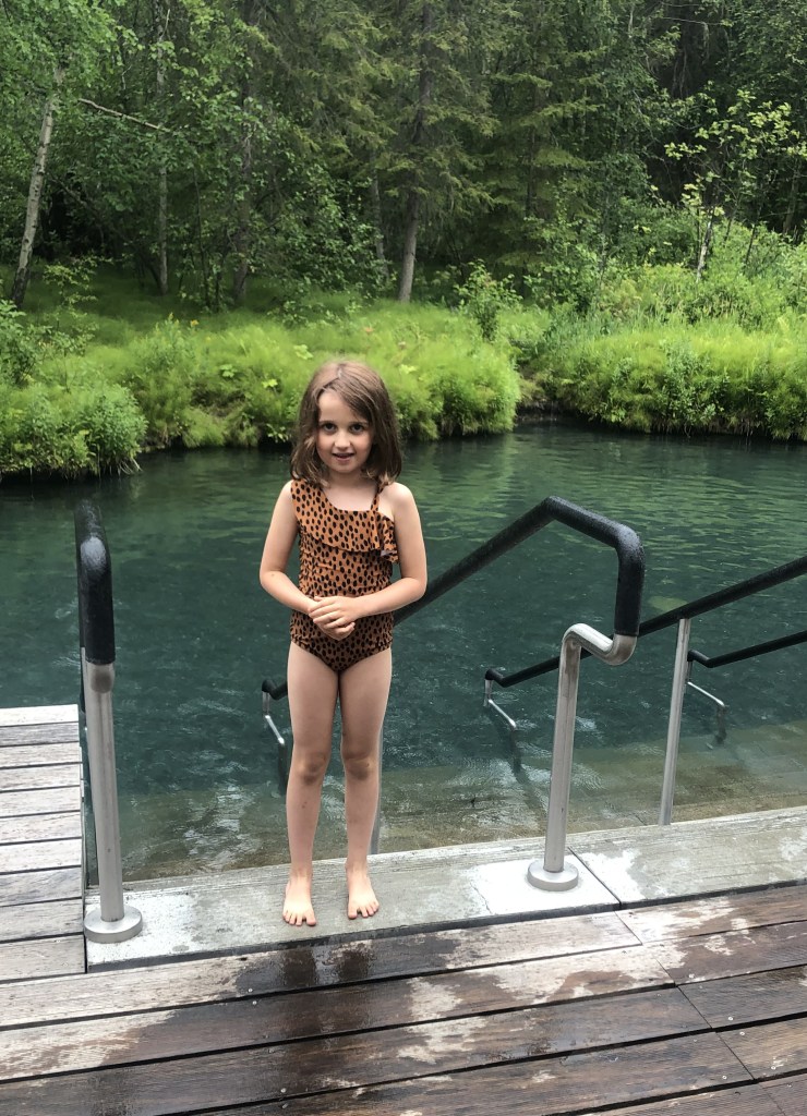 Child on deck at Hot springs